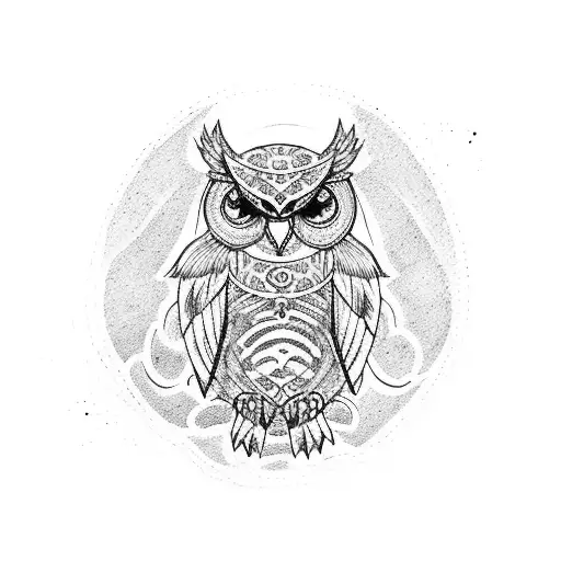 Owl And Tiger And Swan Walking Alongside Each Other