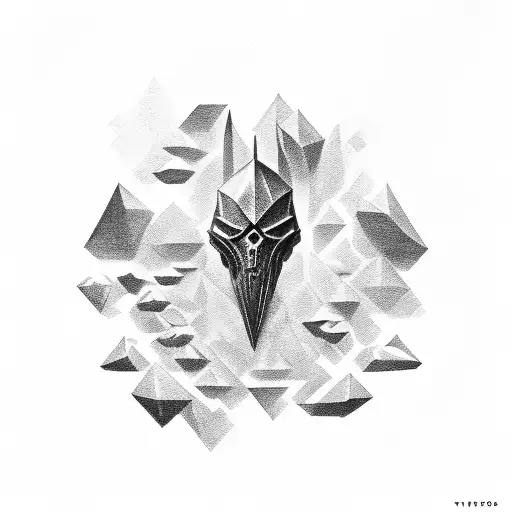 A Dark And Mysterious Weapon Emerging From Abstract Shadows