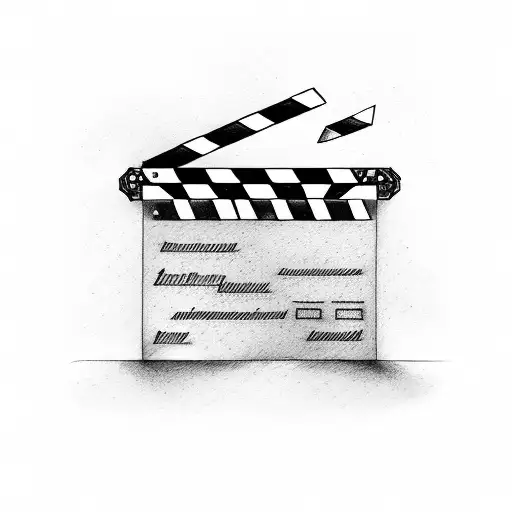 Cinema Clapperboard With Word Trascender