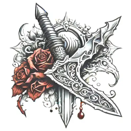 Dagger Into A Vein With Blood