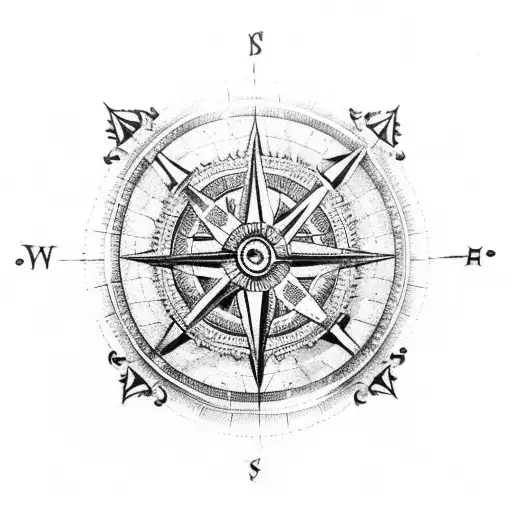 Pirate Coin With And Compass