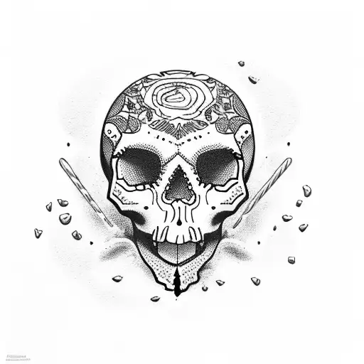 Skull With Ice Creme