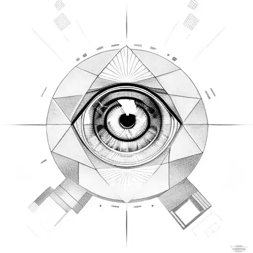 Eye Of Providence And Kind Of Cctv Like Camera Meaning Big Brother Is Watching You