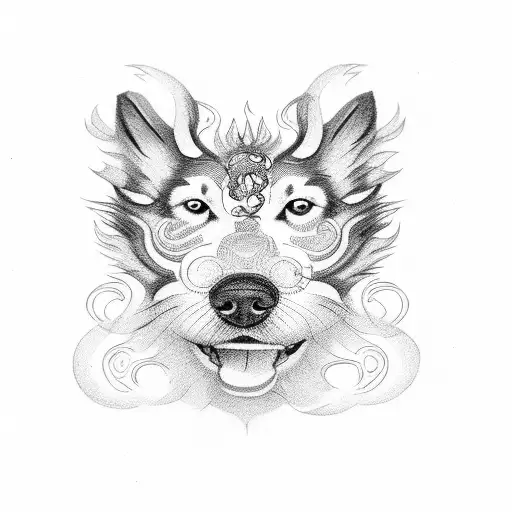 Dog With Flaming Eyes