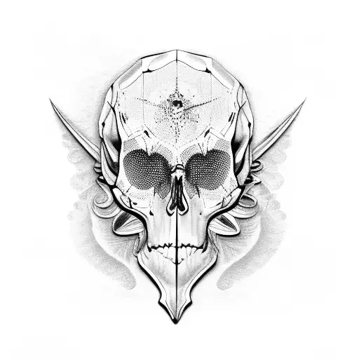 Butterfly With Skull Face