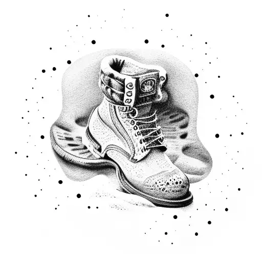 A Hiking Boot Stepping On A Coffee Bean