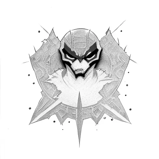 Spawn Comic Hero With Red And Black Colors