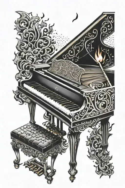 Piano And Fire