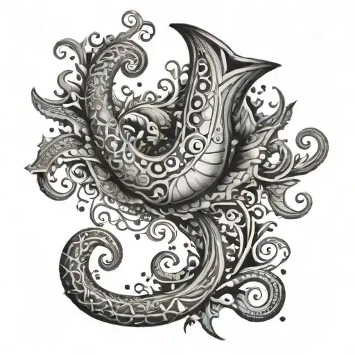 An Abstract Interpretation Of Cornicello Surrounded By Trinacria Legs