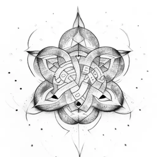 5 Leaf Clover With Pentagramm In It