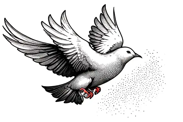 Cursive Name With Dove Flying