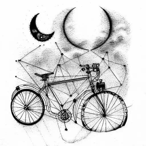Bike And Moon