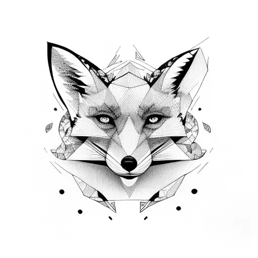 Fox Head Side Eye Monochrome
