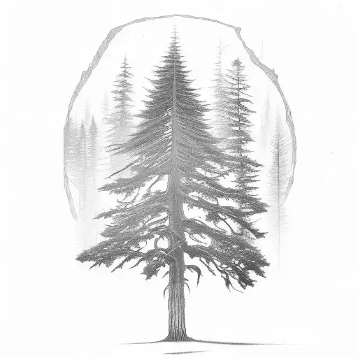 Cedar With Redwood Tree With Oak Tree