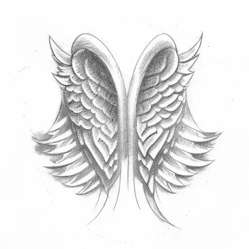 Angel Wings With Initials A And D