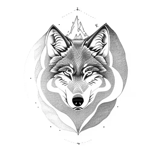 Design A Bold Wolf Tattoo Under A Mystic Moon