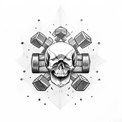 Skull And Dumbbell