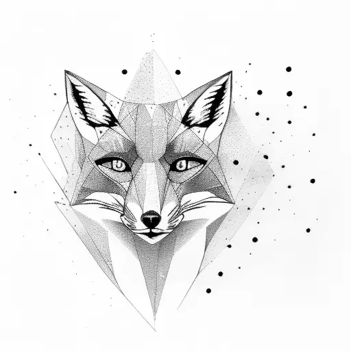 Fox Head Side View Monochrome