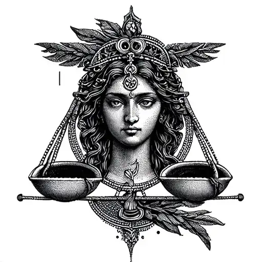 Libra Zodiac Sign Surrounded