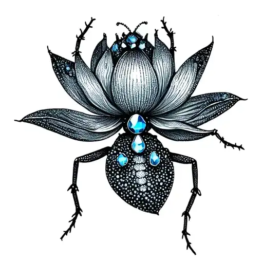 Bug With Gems Feminine Lotus