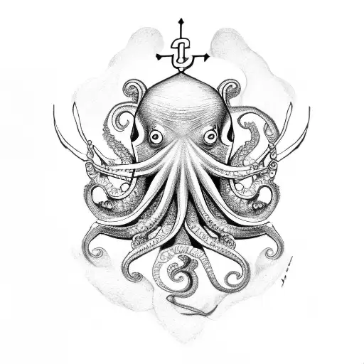 An Octopus Holding A Trident