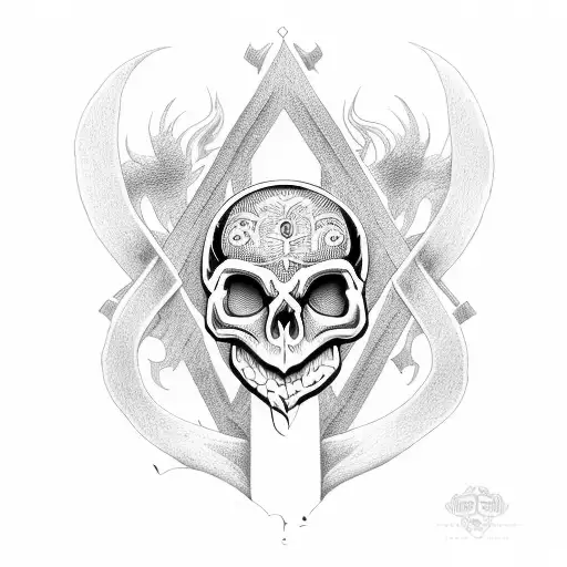 Heart With Skull In It