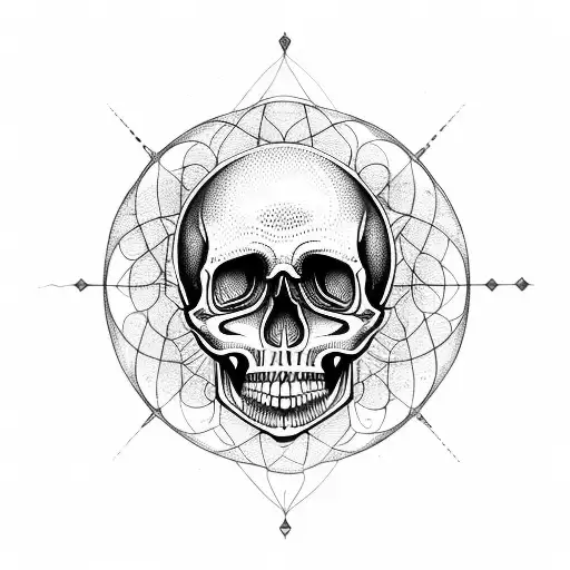 Circle With Skull Inside And Writing