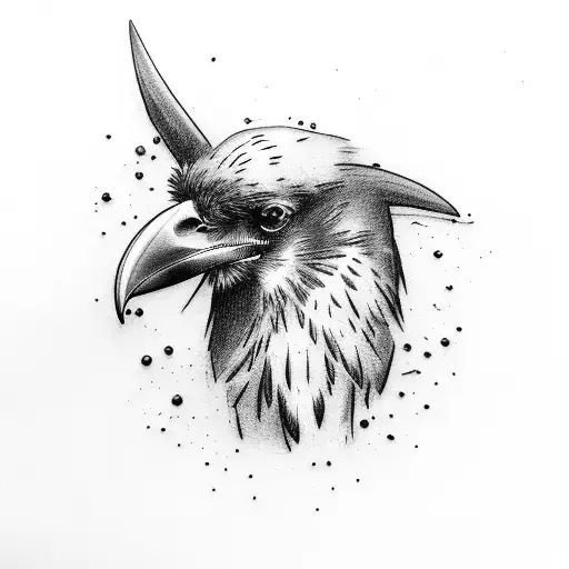 Raven Head On Libra Sign