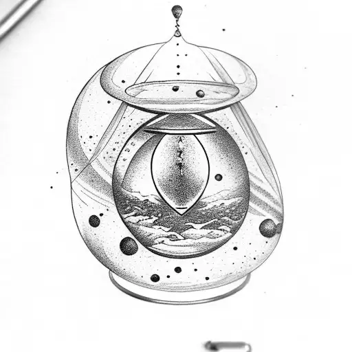 A Galaxy Inside An Hourglass