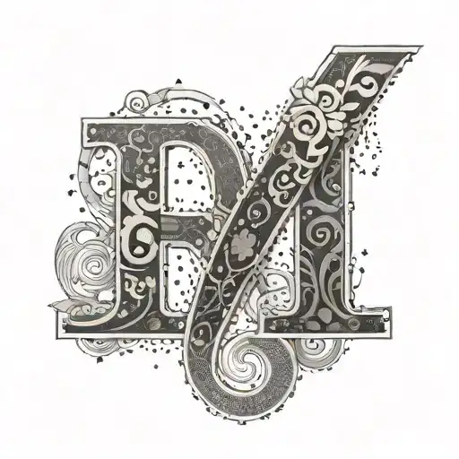 Letters 'J' And 'Q' Forming A Beautiful And Unique Tattoo Design