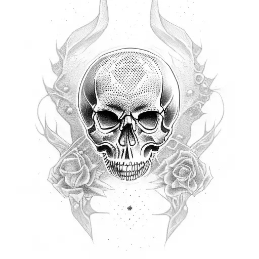 Skull With Depression