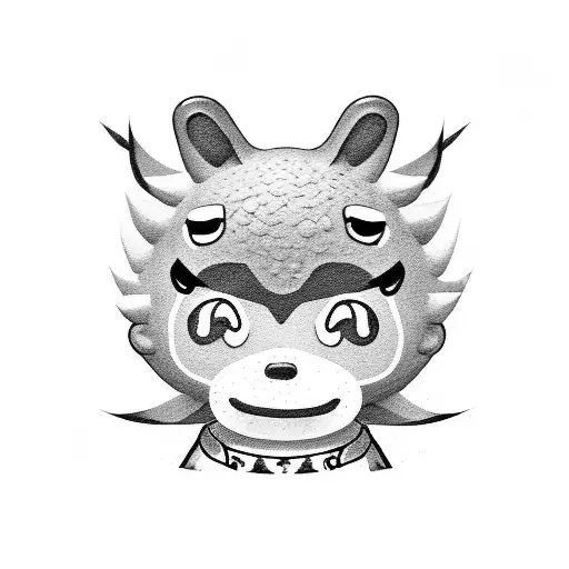 A Family Of Animal Crossing Characters Playing Video Games Together