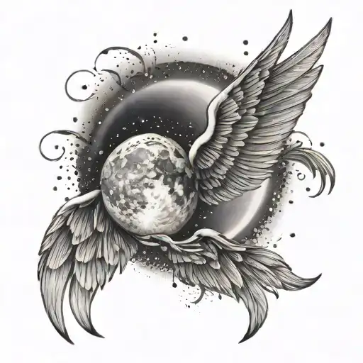 Moon With Wings Pretty