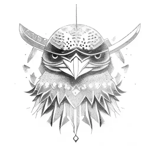 Crow Holding A Katana For My Back