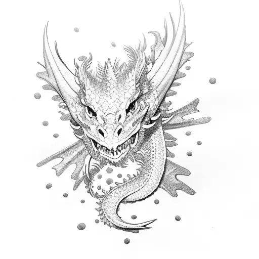 Dragon With Snow Flake