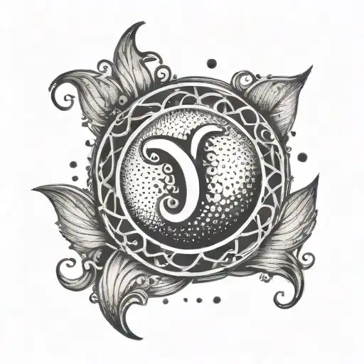 Venus Symbol Dot Work Tattoo Design