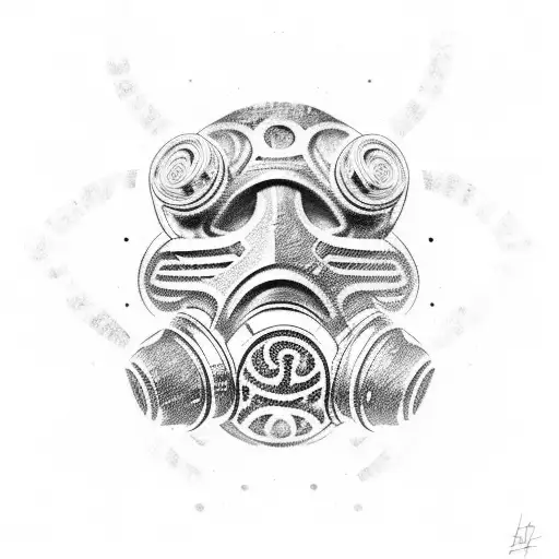 Gasmask Maori Abstract