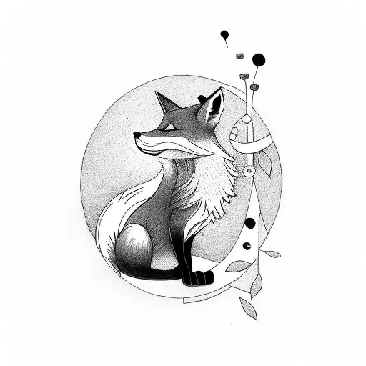 Fox With Number 3 And Letter K