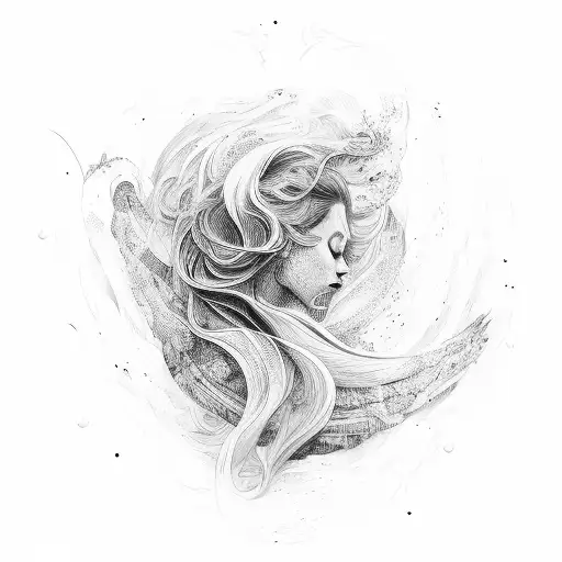 An Abstract Representation Of Agape Love Depicted Through Flowing Brushstrokes