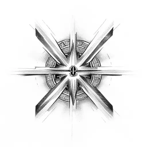 Christian Cross In Gothic Style