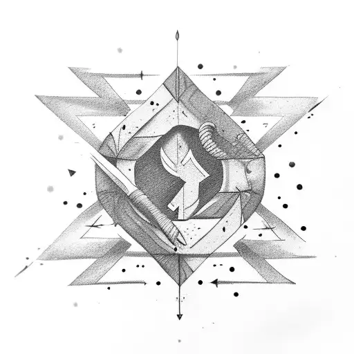 Arrow Breaking Through A Target