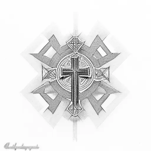 Christian Cross In Unique Style