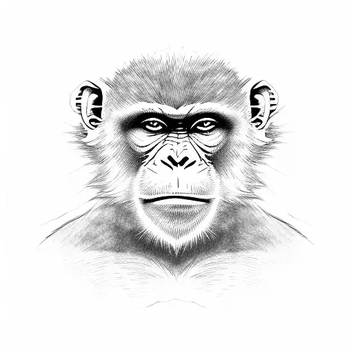 Angry Monkey With A Huge Muscular Human Body