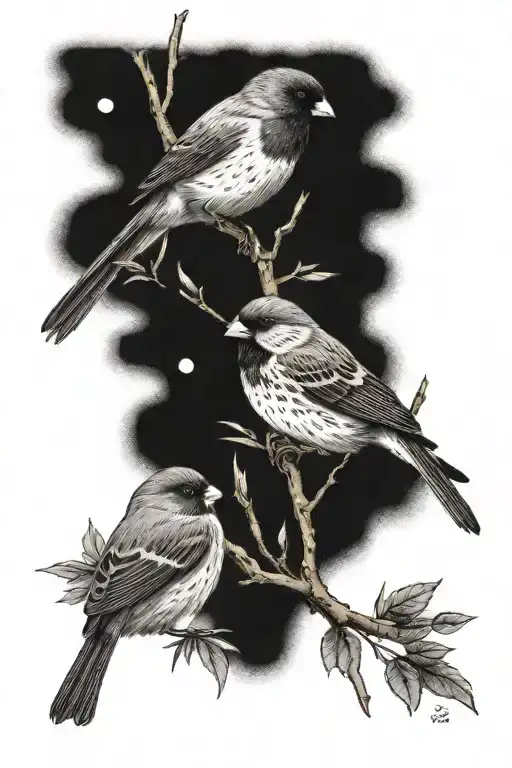 Dark-eyed Junco And American Tree Sparrow