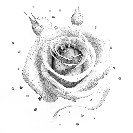 Rose With Dates In Stem