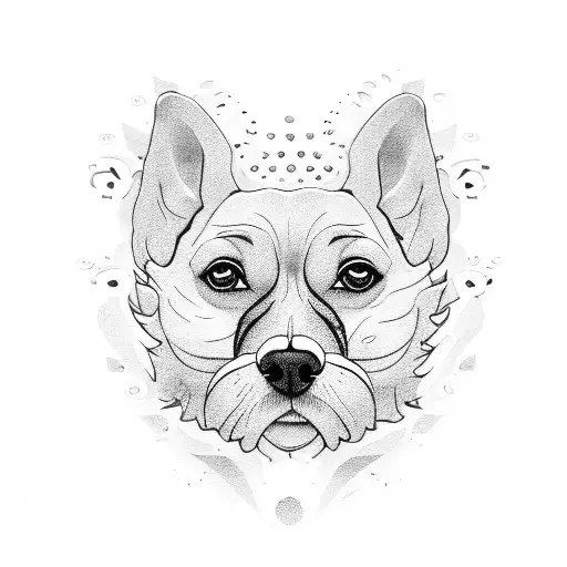 Dog Paw On The Thigh