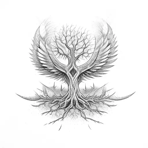 Tree With Wings Off Trunk