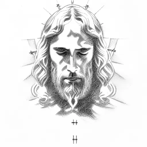 Jesus Praying Sketch