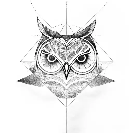 Triangle Moon Sun Owl