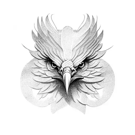 Side View Of Majestic Eagle With Golden Beak And Claws